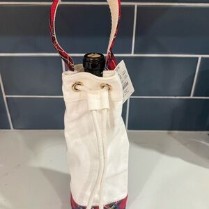 J. Crew Red and White Plaid Wing Gift Bag